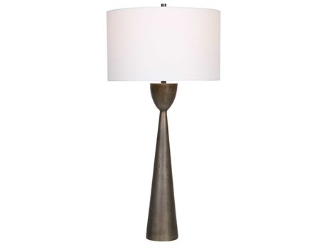 Uttermost Waller Brushed Nickel Round Hardback Drum Buffet Lamp