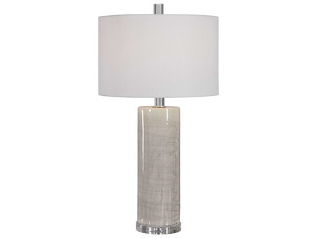 Uttermost Zesiro Crystal Beige Gray Buffet Lamp