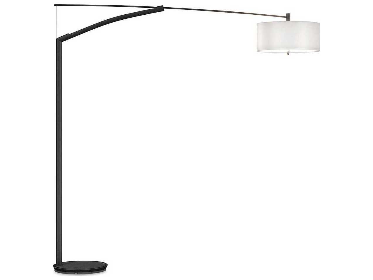 Vibia Balance LED 82 Tall Graphite Gray Black Floor Lamp