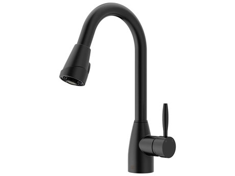 Vigo Graham Matte Black 1-Handle Deck Mount Pull-Down Kitchen Faucet