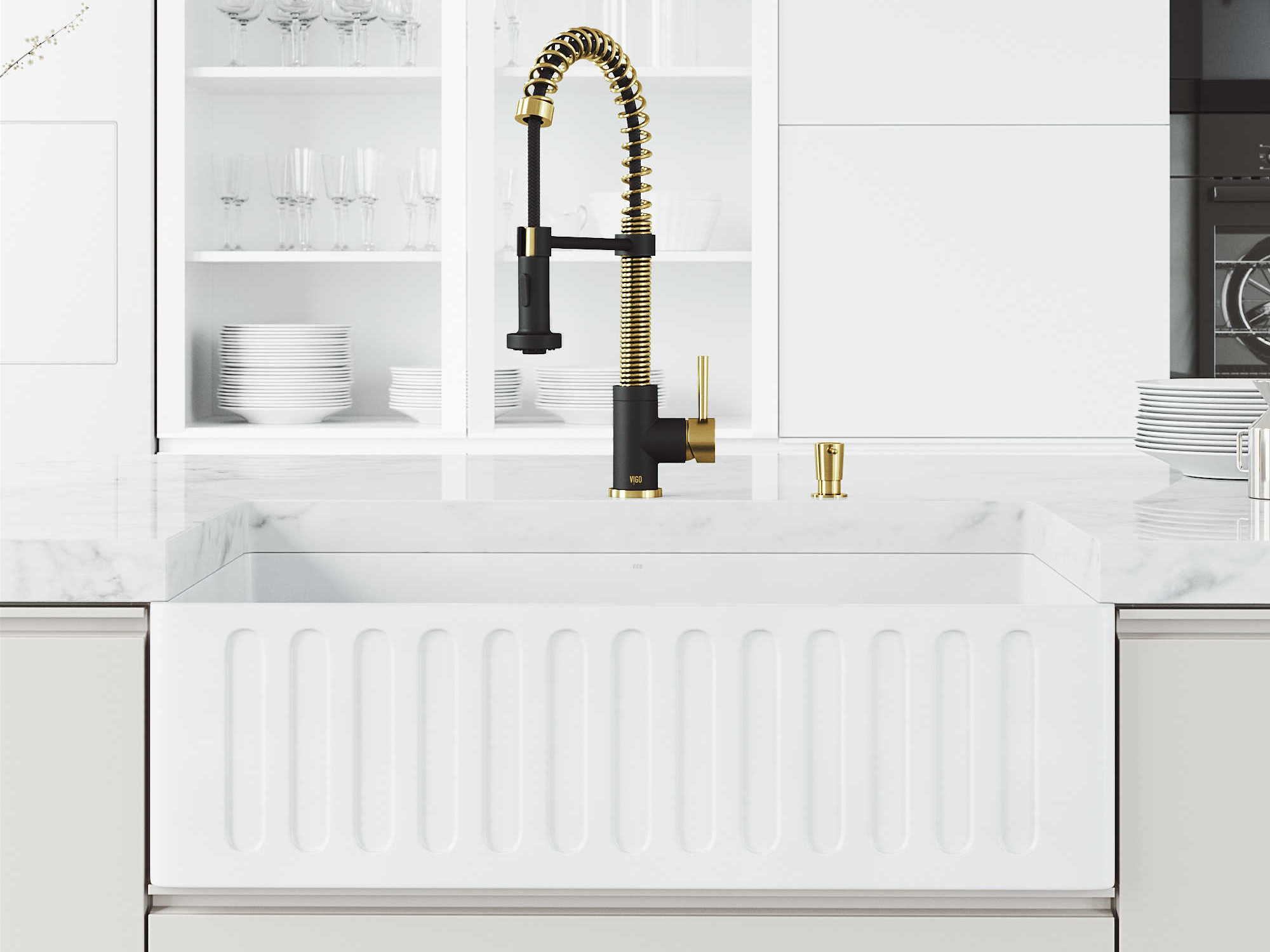kitchen sink with faucet set