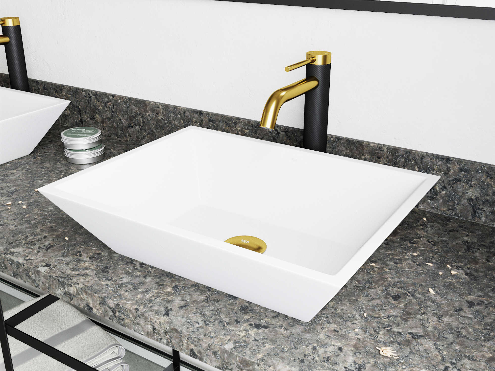 vigo vinca white matte stone vessel bathroom sink