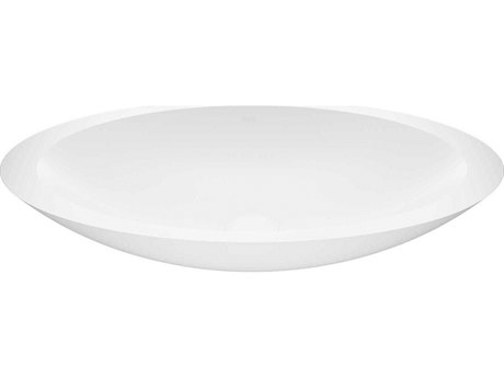 Vigo Wisteria Matte White 23" Oval Vessel Bathroom Sink