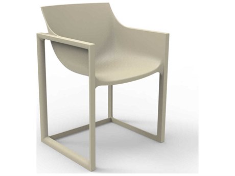Vondom Wall Street Beige Arm Dining Chair Set of 2