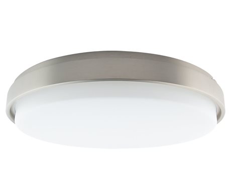 WAC Lighting Lithium 1-Light Brushed Nickel LED Round Flush Mount