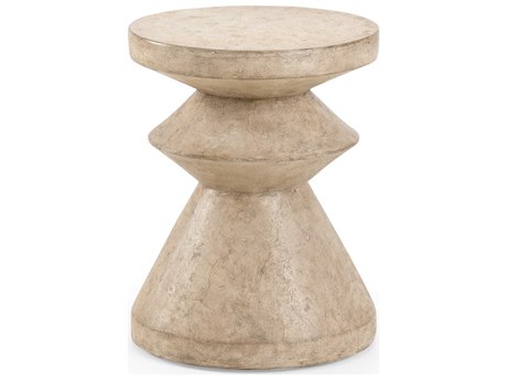 Wildwood Triptic White Beige Accent Stool