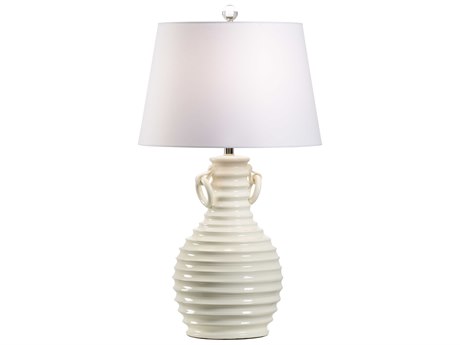 Wildwood Bugello Cream White Linen Buffet Lamp