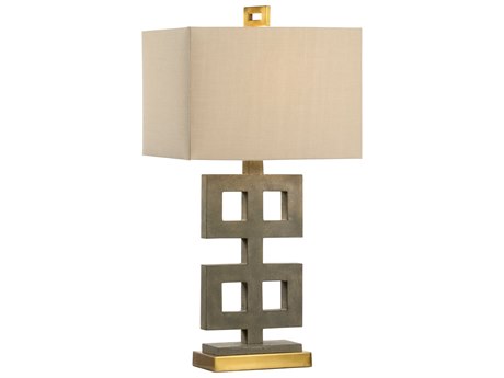 Wildwood Ross Concrete Beige Linen Gray Buffet Lamp