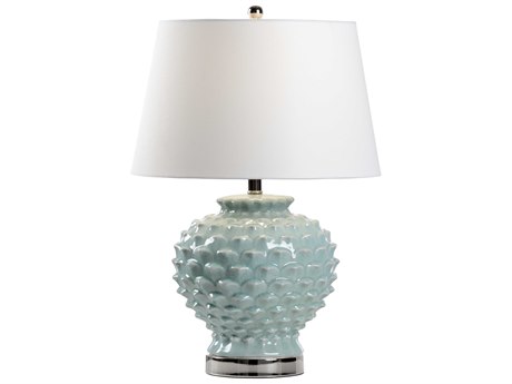Wildwood San Lucas Seafoam Off White Linen Green Buffet Lamp