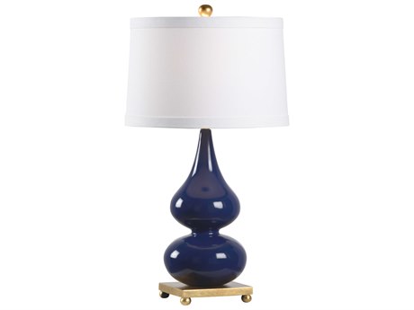 Wildwood Whitney Cadet Blue Off White Linen Buffet Lamp