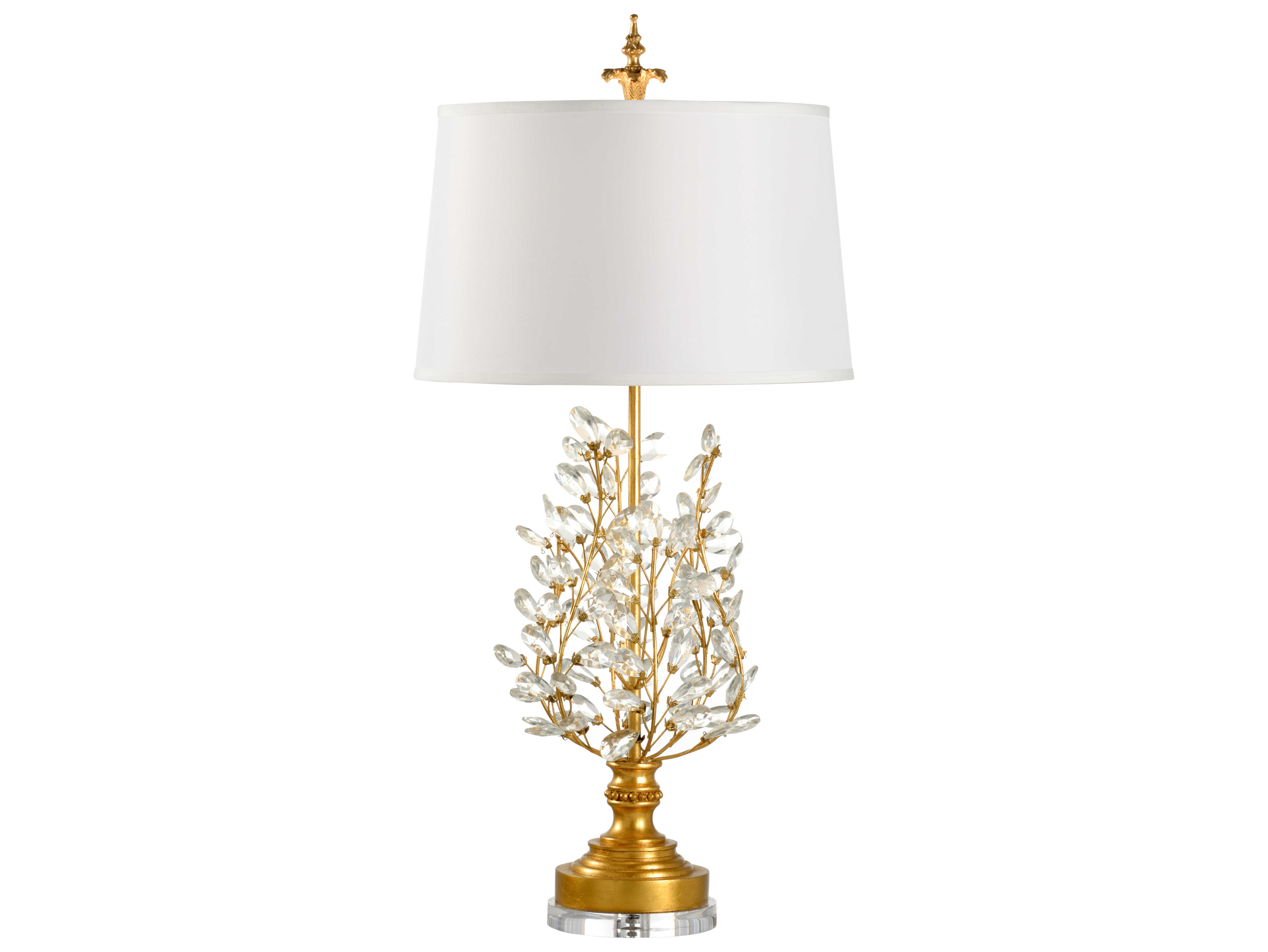 gold and crystal buffet lamps