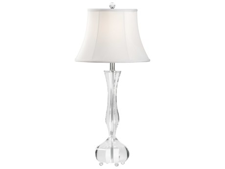 Wildwood Charlotte Clear White Silk Buffet Lamp