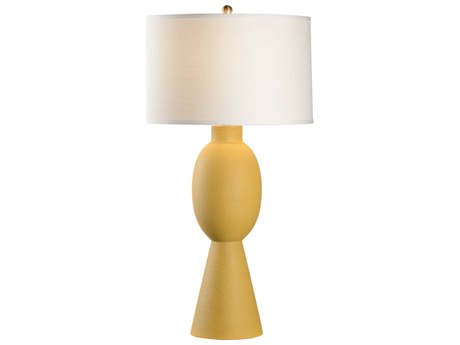 Wildwood Lisbon Ochre Off White Linen Orange Buffet Lamp