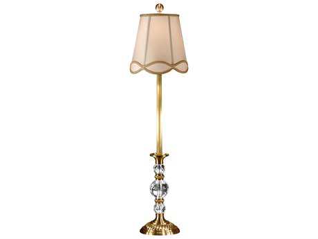 Wildwood Lamps Antique Brass Lead, Crystal Buffet Lamps