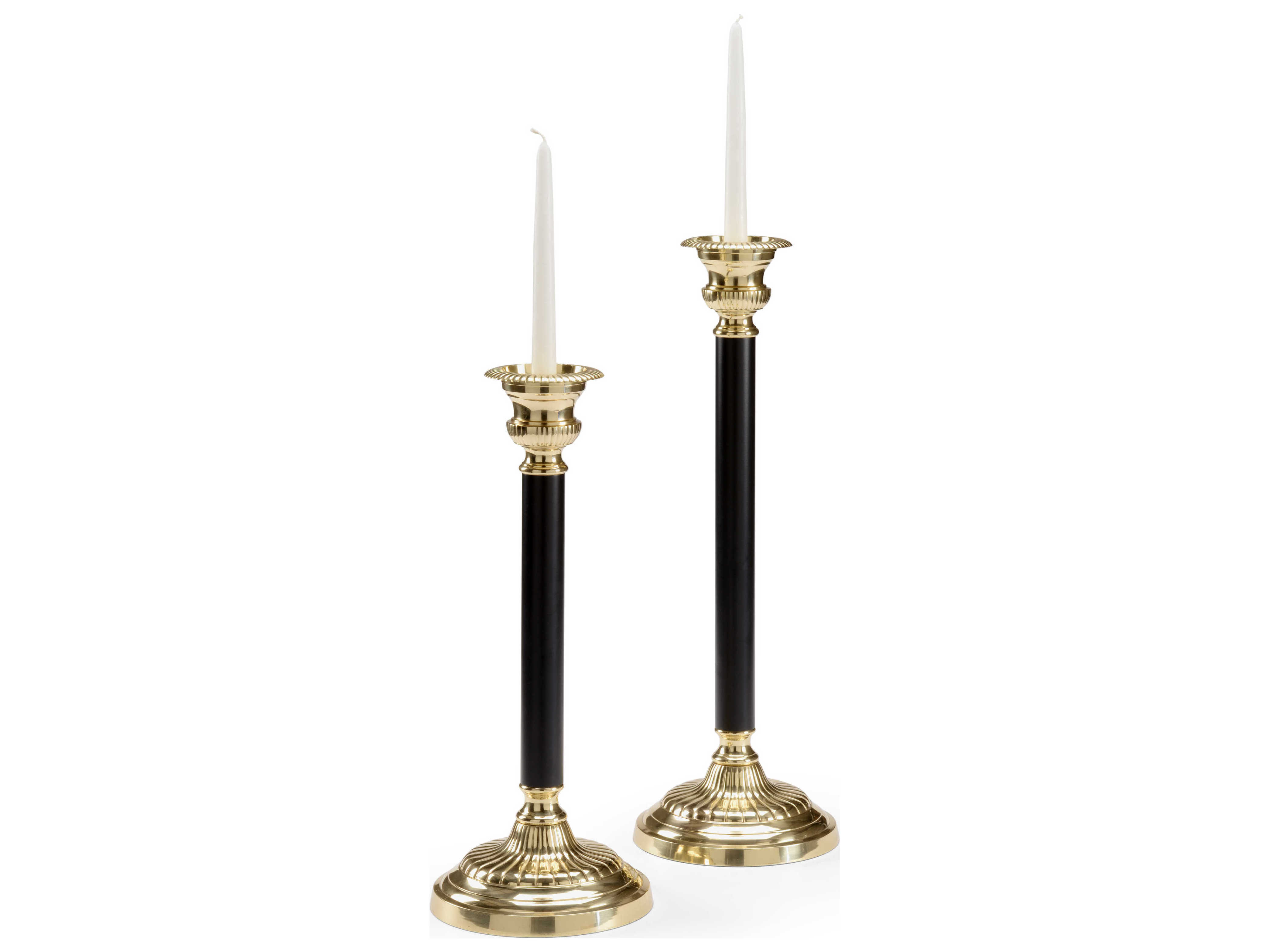 Wildwood Black / Polished Brass Candle Holder (Set of 2) | WL302120