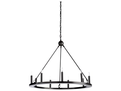Wildwood Florentine 9-Light Dark Bronze Candelabra Round Chandelier
