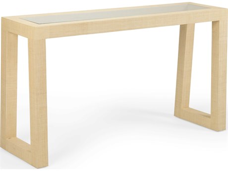 Wildwood Gaston Rectangular Glass Natural Console Table