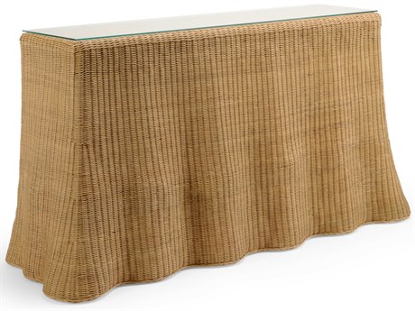 Wildwood Savannah Rectangular Glass Natural Console Table