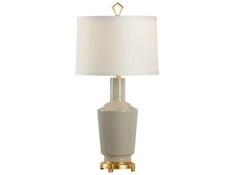 Wildwood Emma Fog Ivory Linen Gray Buffet Lamp