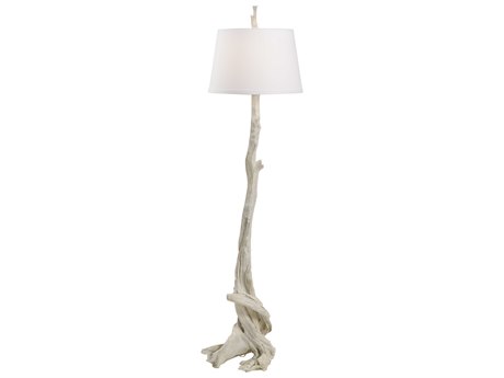 Wildwood Olmsted Whitewash White Linen Floor Lamp