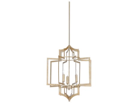 Wildwood Dover 3-Light Antique Silver Leaf Candelabra Chandelier