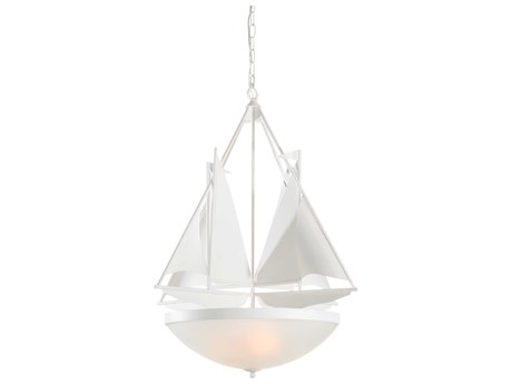 Wildwood Regatta 3-Light Matte White Bowl Pendant