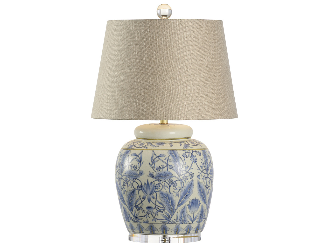 Wildwood Lamps Richmond Blue And Antique White Buffet Lamp WL60639