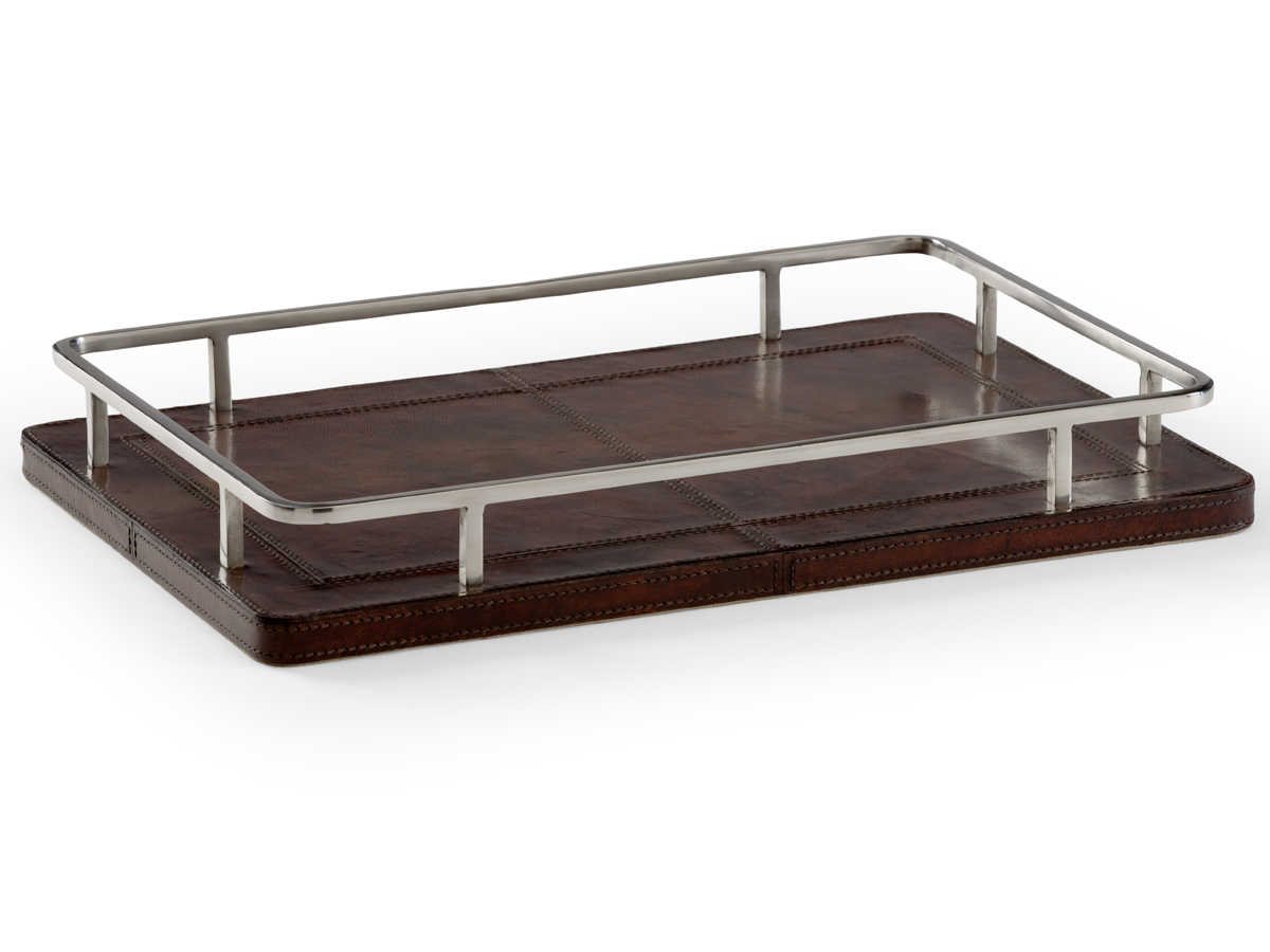 Wildwood Dark Brown / Polished Nickel Serving Tray WL301797