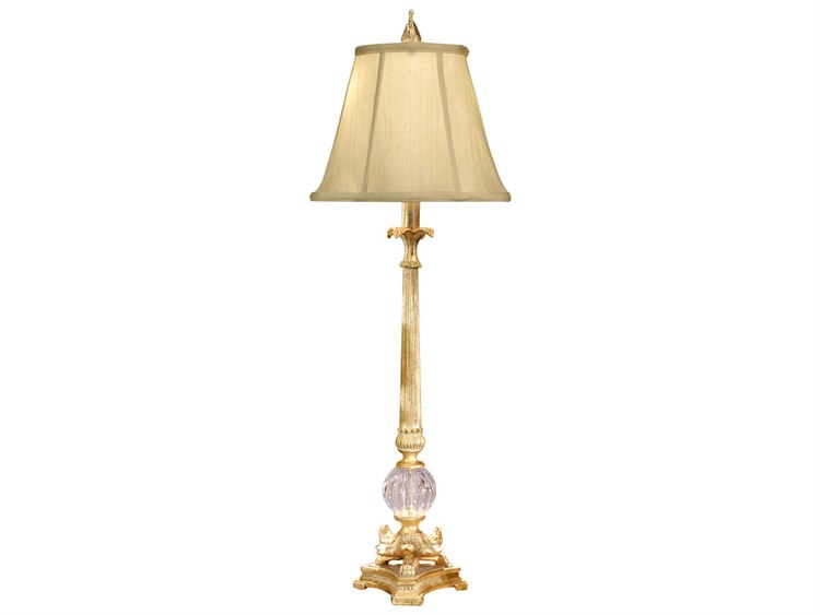 Wildwood Floating Ball Antique Gold Patina Sand Silkette Brass Buffet Lamp