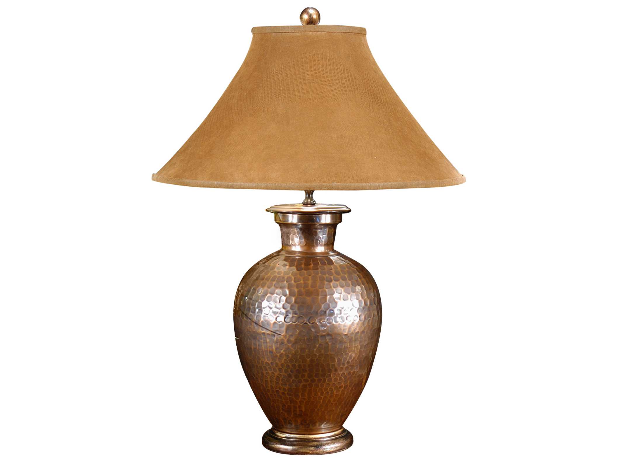 Wildwood From Sheet Metal Old Wood And Brass Accents Copper Table Lamp