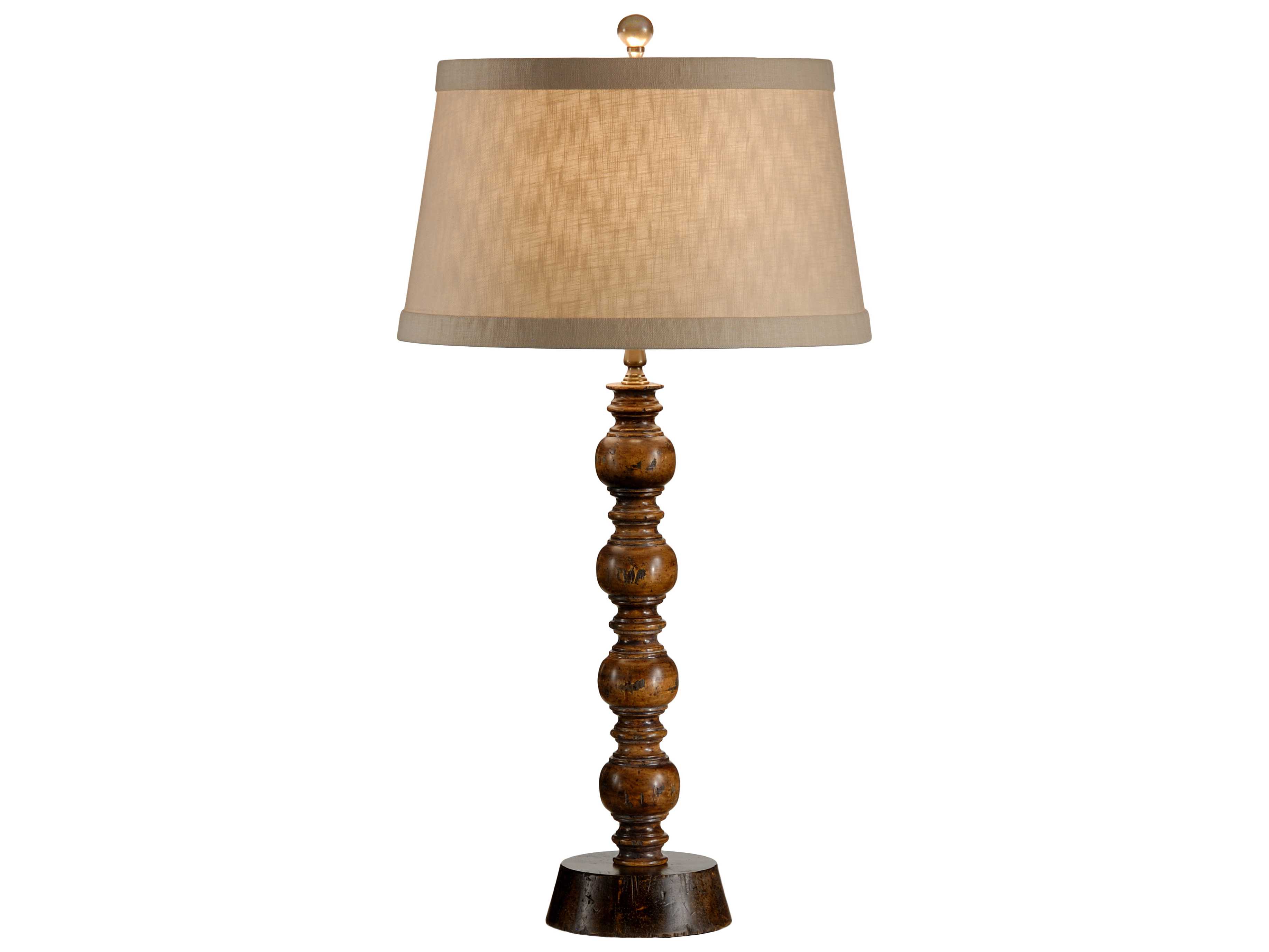 Wildwood Lamps Wood Walnut Ravaged Turnings Table Lamp | WL21230