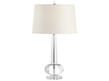 Wildwood Abbey Clear Off White Linen Buffet Lamp