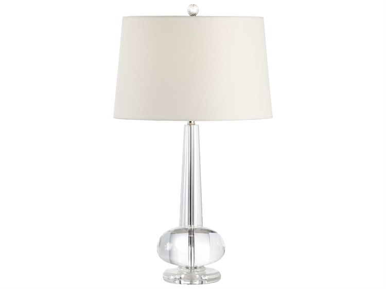 Wildwood Abbey Clear Off White Linen Buffet Lamp