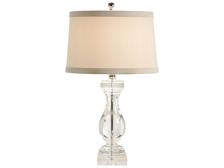 Wildwood Lamps Solid Cast Crystal Nickel Accents Crystal Ballustre
