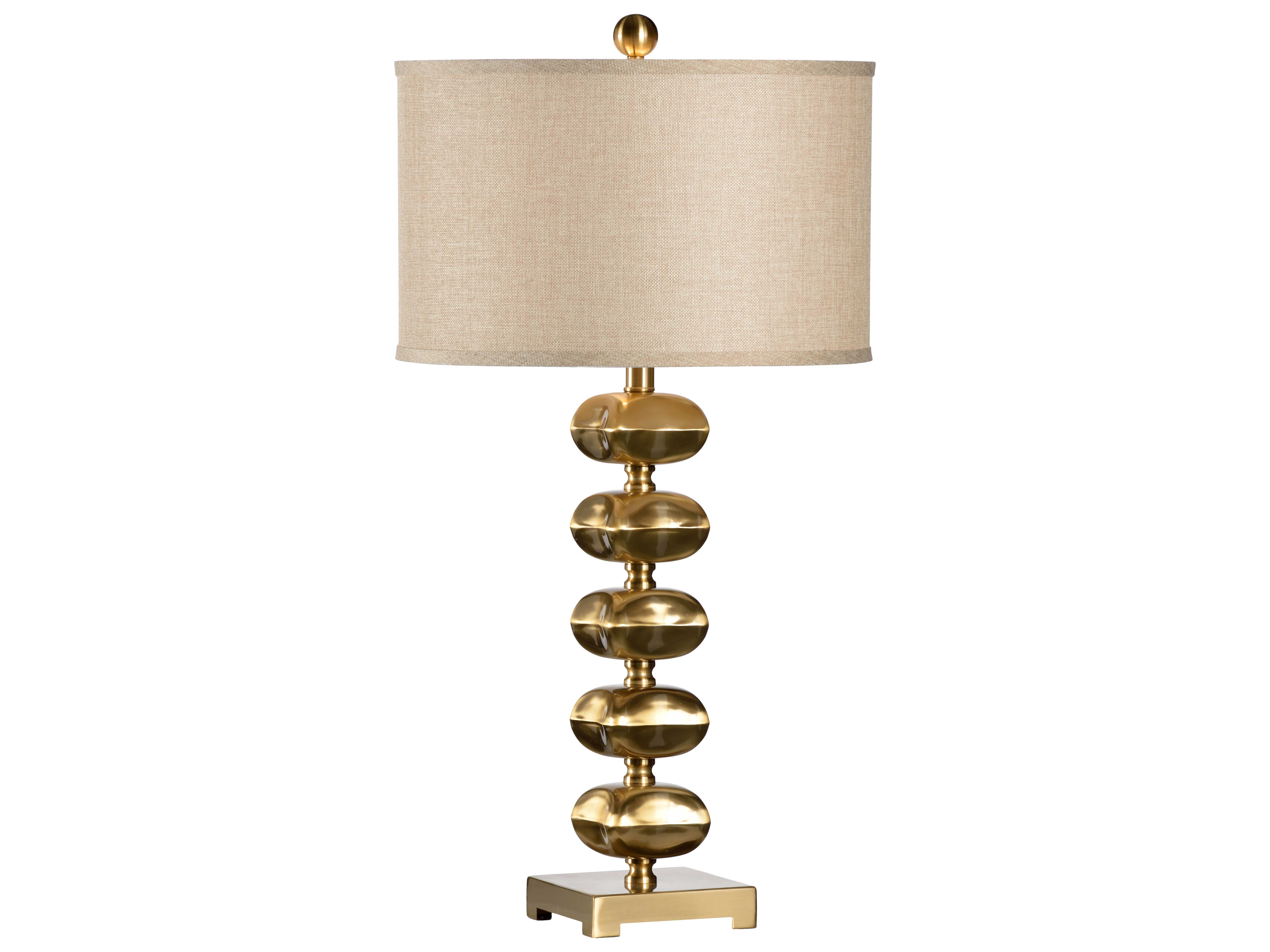 Wildwood Lamps Stacked Ovals Antique Brass Harris Table Lamp | WL22402