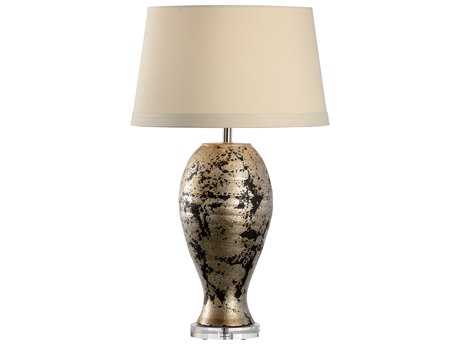 Wildwood Diana Old Silver Light Taupe Silkette Black Buffet Lamp
