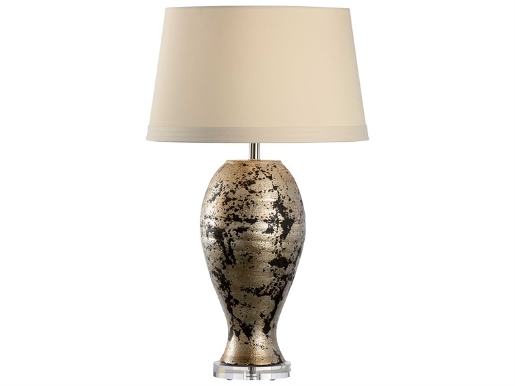 Wildwood Diana Old Silver Light Taupe Silkette Black Buffet Lamp
