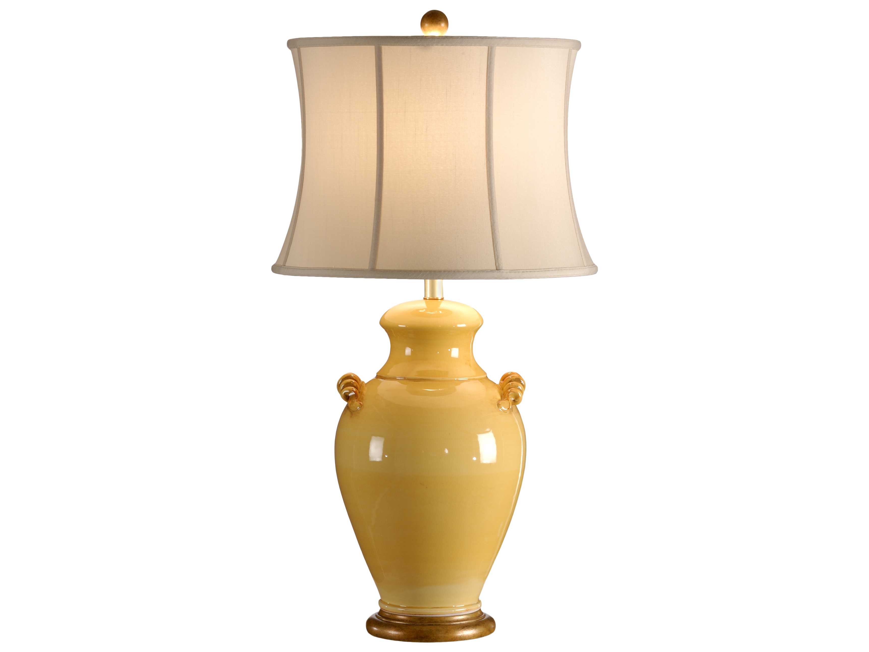 Wildwood Lamps Squash Yellow Glaze Tuscan Ceramic Giselle Table Lamp