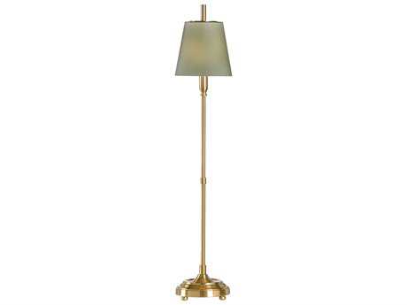 Wildwood Chelsea Antique Brass Frosted Green Glass Buffet Lamp