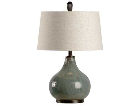 Wildwood Fig Moss Green Natural Linen Table Lamp