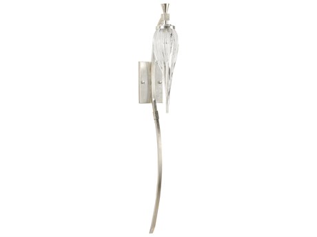 Wildwood Aiden 1-Light Silver Leaf Clear Wall Sconce