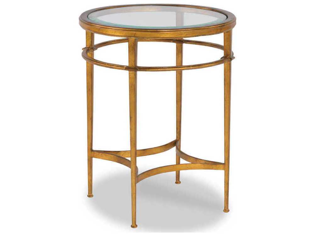 Woodbridge Furniture Madeline Gold Leaf, Elation Round End Table