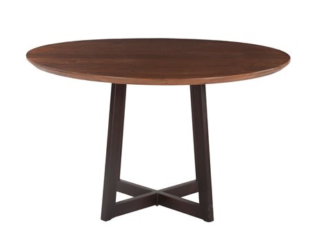 World Interiors Mapai Round Wood Walnut Dining Table