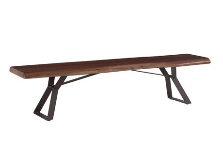 World Interiors Nottingham Walnut Black Accent Bench