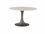 World Interiors Palm Desert Round Marble Black Brushed Steel Dining Table  WITZWPDSTTULBLA