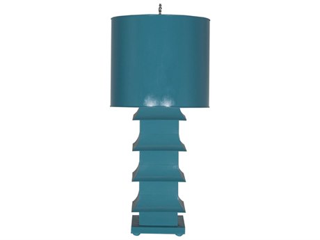 Worlds Away Blue Buffet Lamp
