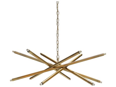Worlds Away 12-Light Antique Brass Sputnik Chandelier