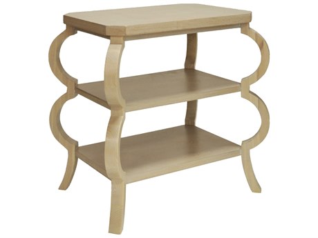 Worlds Away Rectangular Wood End Table