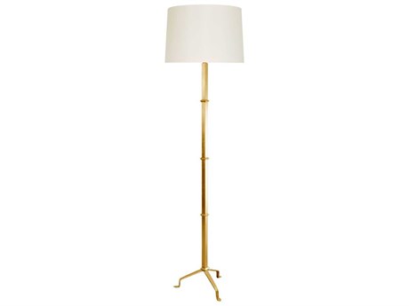 Worlds Away Gold Leaf Floor Lamp
