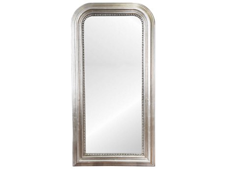 Worlds Away Silver Leaf Rectangular Floor Mirror